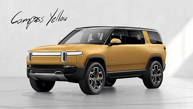 Rivian R1S легко справляется с крутым подъемом в гору