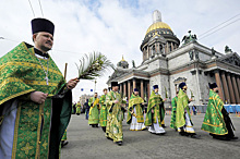 Для крестного хода у Исаакиевского собора в Петербурге доставили 3 тыс. пальмовых ветвей