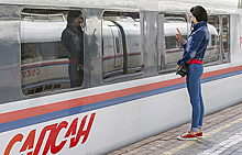 Перевозки пассажиров поездами "Сапсан" в январе-мае 2017 г. выросли на 8%