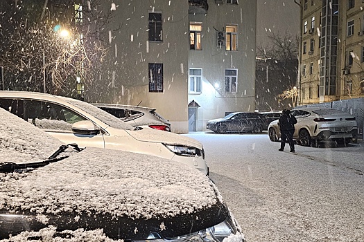 Снежный покров до двух сантиметров установился в Москве