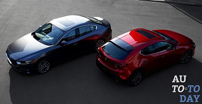 Новый Mazda 3 показан в ассортименте фото