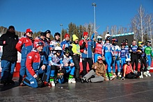 Сборная России по ски-кроссу провела открытую тренировку с участием спортсменов Грузии и Японии
