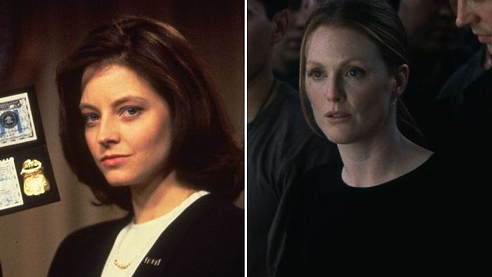 Клэрис Старлинг, «Ганнибал». (Джоди Фостер – Джулианна Мур). Получив «Оскар» за исполнение роли Клэрис в «Молчании ягнят», Джоди Фостер, тем не менее, не сумела выделить время на съемки в сиквеле – и потому ее заменили Джулианной Мур. 