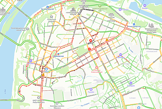 Жуткие пробки сковали дороги Нижнего Новгорода 12 августа