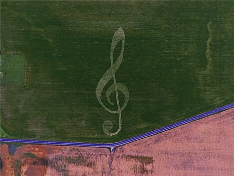 В Беларуси появилось 300-метровое изображение скрипичного ключа
