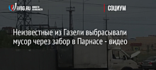 Неизвестные из Газели выбрасывали мусор через забор в Парнасе - видео