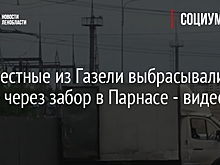 Неизвестные из Газели выбрасывали мусор через забор в Парнасе - видео