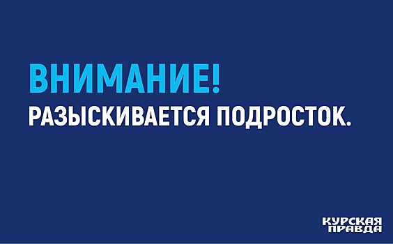 В Курске полиция ищет пропавшего подростка