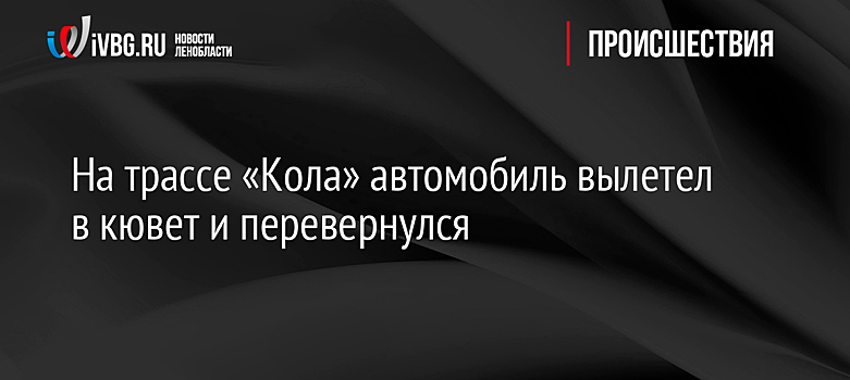 На трассе «Кола» автомобиль вылетел в кювет и перевернулся