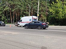 Около Новозападного кладбища сбили мотоциклиста