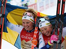 Шведки Сундлинг и Рибом выиграли командный спринт на чемпионате мира — 2023