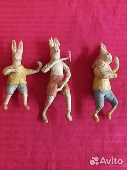 Сразу 3 новогодних украшения из ваты, 30-40-х годов продаются за 95.000 рублей