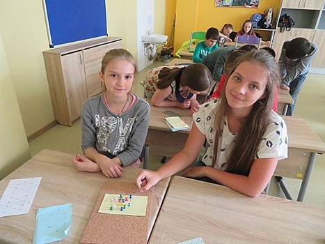 Дети в лагере «Непоседы» поучаствовали в игротеке от журнала «Квантик»