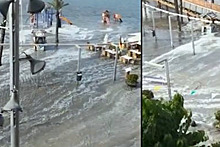 Мини-цунами: в Испании море залило несколько городов. Видео