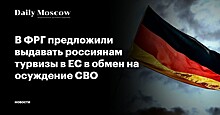 В ФРГ предложили выдавать россиянам турвизы в ЕС в обмен на осуждение СВО