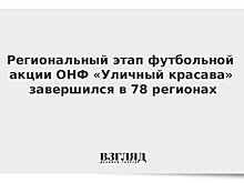 Региональный этап футбольной акции ОНФ «Уличный красава» завершился в 78 регионах