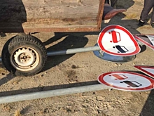 Тюменец пытался украсть дорожные знаки ради спортивного снаряда