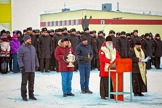 На Новой земле освятили закладной камень храма в честь святого Серафима Саровского