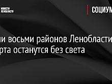 Жители восьми районов Ленобласти 27 марта останутся без света