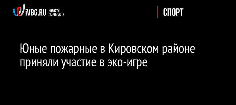 Юные пожарные в Кировском районе приняли участие в эко-игре