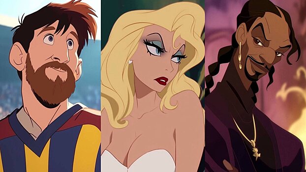 Леди Гагу, Месси и других знаменитостей нейросеть превратила в персонажей Disney