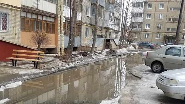 «Сталина на вас нет». Саратовец отругал чиновников за болото под окнами