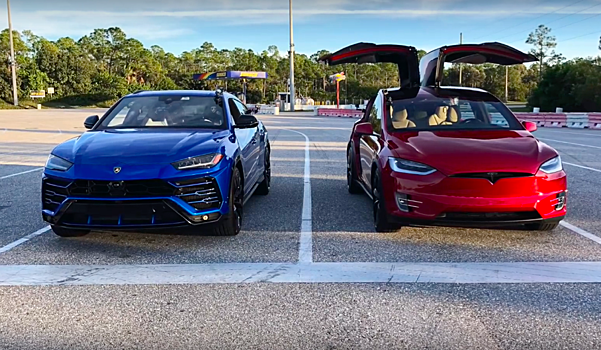 Видео: Lamborghini Urus против Tesla Model X P100D