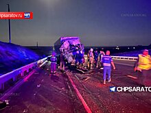 Опубликовано видео с места смертельной аварии с автобусом под Саратовом
