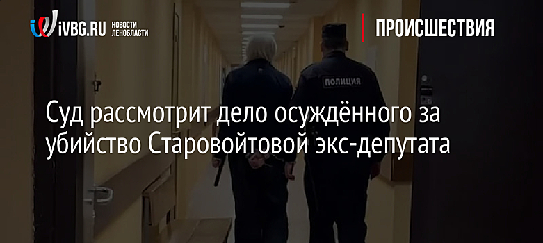 Суд рассмотрит дело осуждённого за убийство Старовойтовой экс-депутата