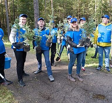 Министерство энергетики МО: энергетики продолжают компенсационные высадки деревьев и кустарников в подмосковном Жуковском