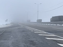 Густой туман накрыл трассу в районе Ревды
