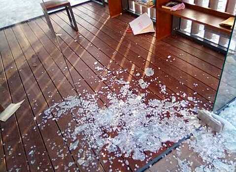 Сильный ветер повредил библиотеку в Александровском саду