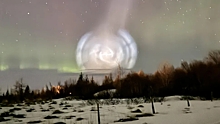 Астрофотограф снял «спираль SpaceX» над Арктикой