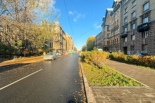 На двух улицах Васильевского острова отремонтировали проезжую часть