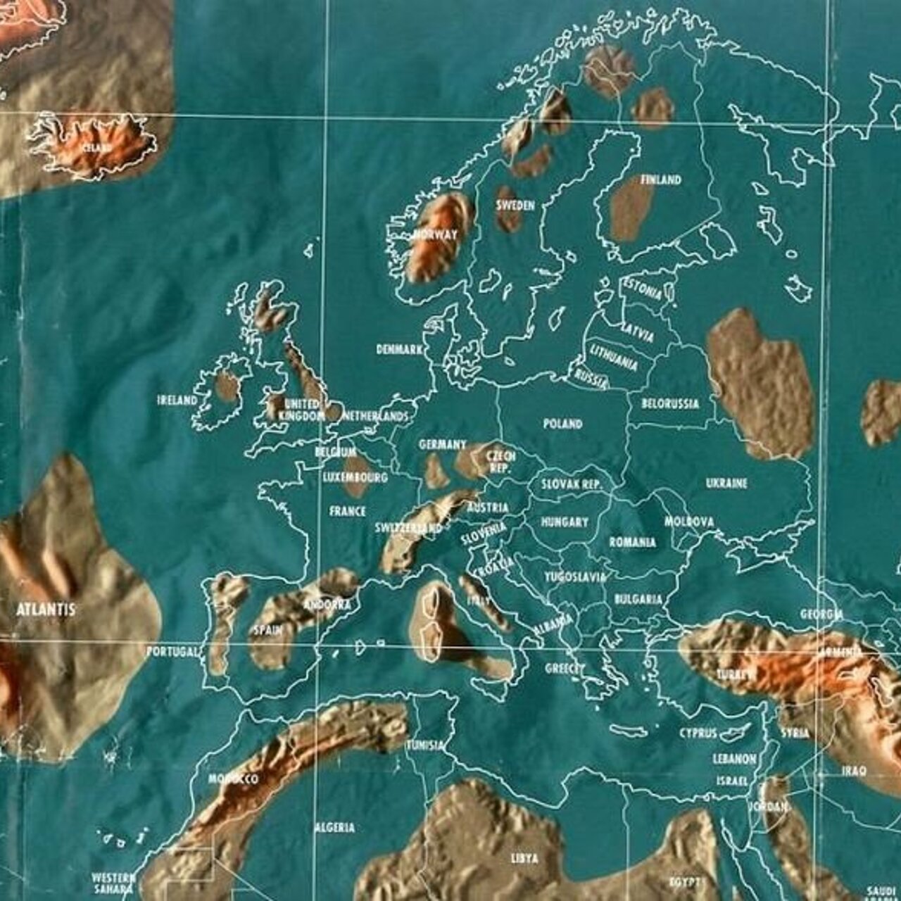 Карта Эдгара Кейси после потопа. Карта будущего Эдгара Кейси.