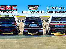 Дрэг-гонка: новый Cadillac Escalade против Lincoln Navigator