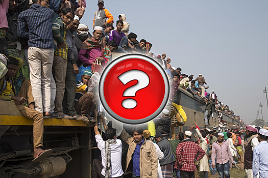 Почему в Бангладеш постоянно на поездах столько людей