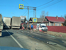 Под Тверью ДТП с двумя фурами парализовало движение