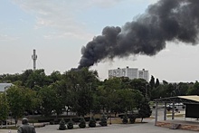 В Ставропольском крае на территории воинской части начался крупный пожар