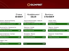 Клиент Olimpbet сыграл по-крупному и сорвал куш – больше двух с половиной миллионов рублей