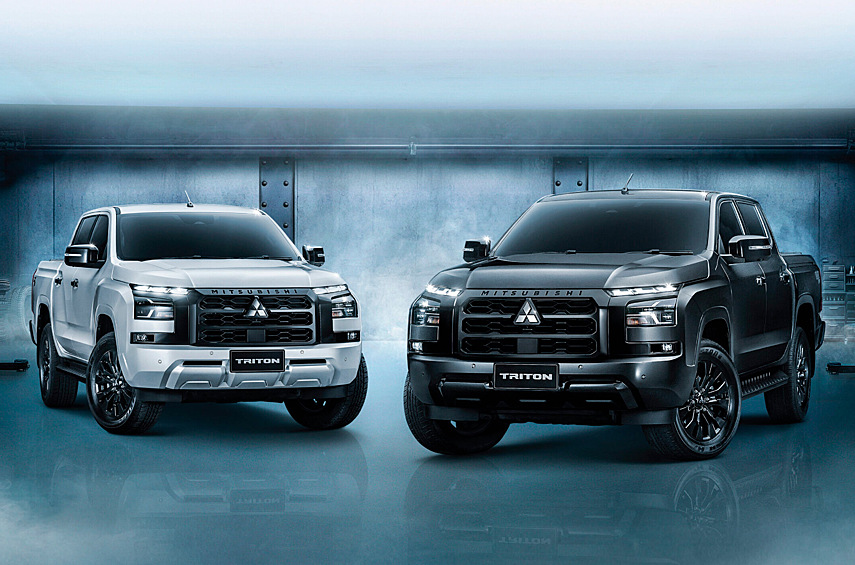 Mitsubishi Triton (L200) Black Edition. Пикап получил «чёрную» спецверсию в Таиланде. При этом для кузова предложено два колера — графитовый серый и белый «металлик».