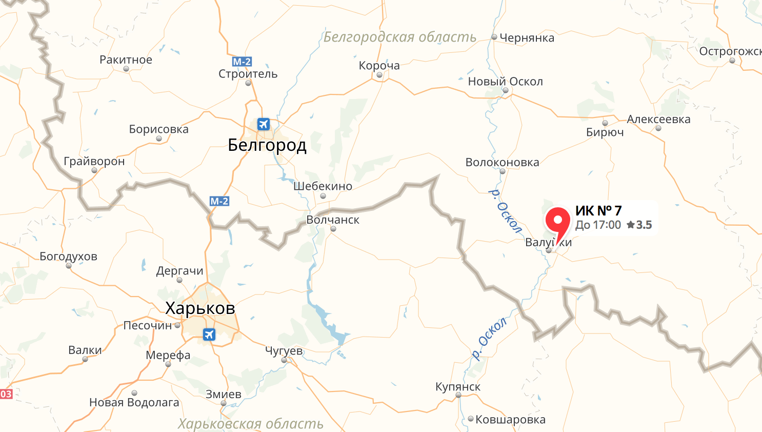 Ракитное белгородская область расстояние от белгорода карта