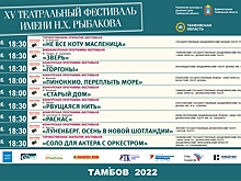 В Тамбове пройдет юбилейный театральный фестиваль имени Н.Х. Рыбакова
