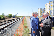 Стройку посетил губернатор: трамвайную сеть в Левенцовке создадут до конца 2023 года