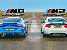 Дрэг-гонка: BMW M2 Competition против новой M8