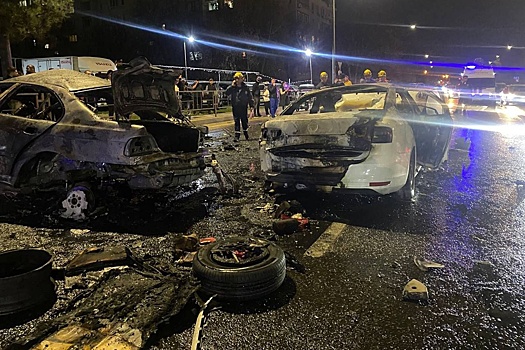 В Краснодаре в ДТП погибли три человека, сгорели два автомобиля