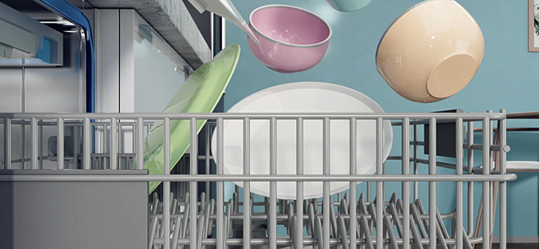 Netclip создал ролик про посудомоечные машины Haier с помощью CGI и видеосъемки