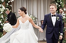 Белое платье и счастливый смех: первое свадебное фото звезды «Хора» Лиа Мишель