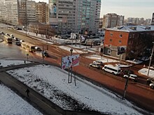 Поток воды затопил часть улиц 10 лет Октября и Пушкинская в Ижевске
