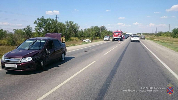 Родились в рубашке: лобовое ДТП на трассе под Волгоградом обошлось без пострадавших